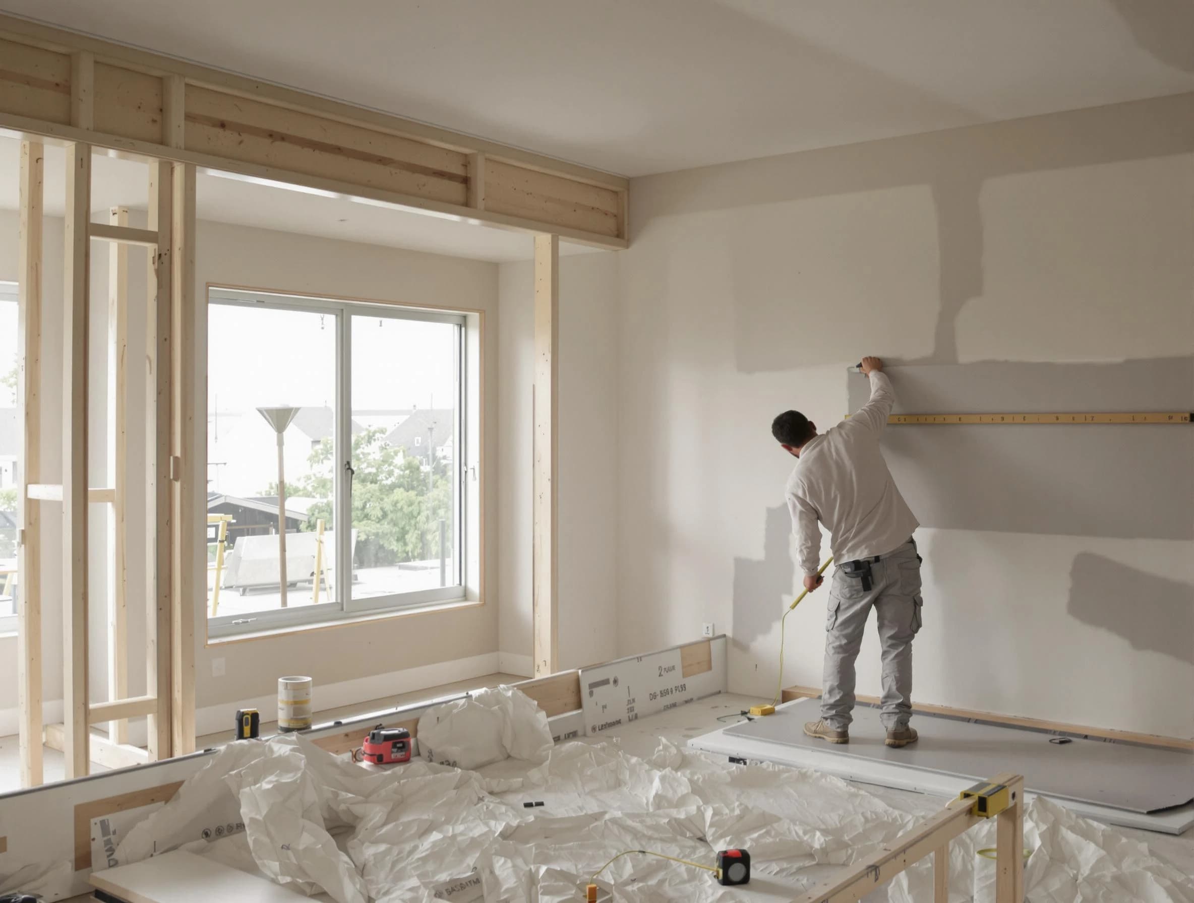 Tallmadge House Painters installing new drywall in Tallmadge, OH