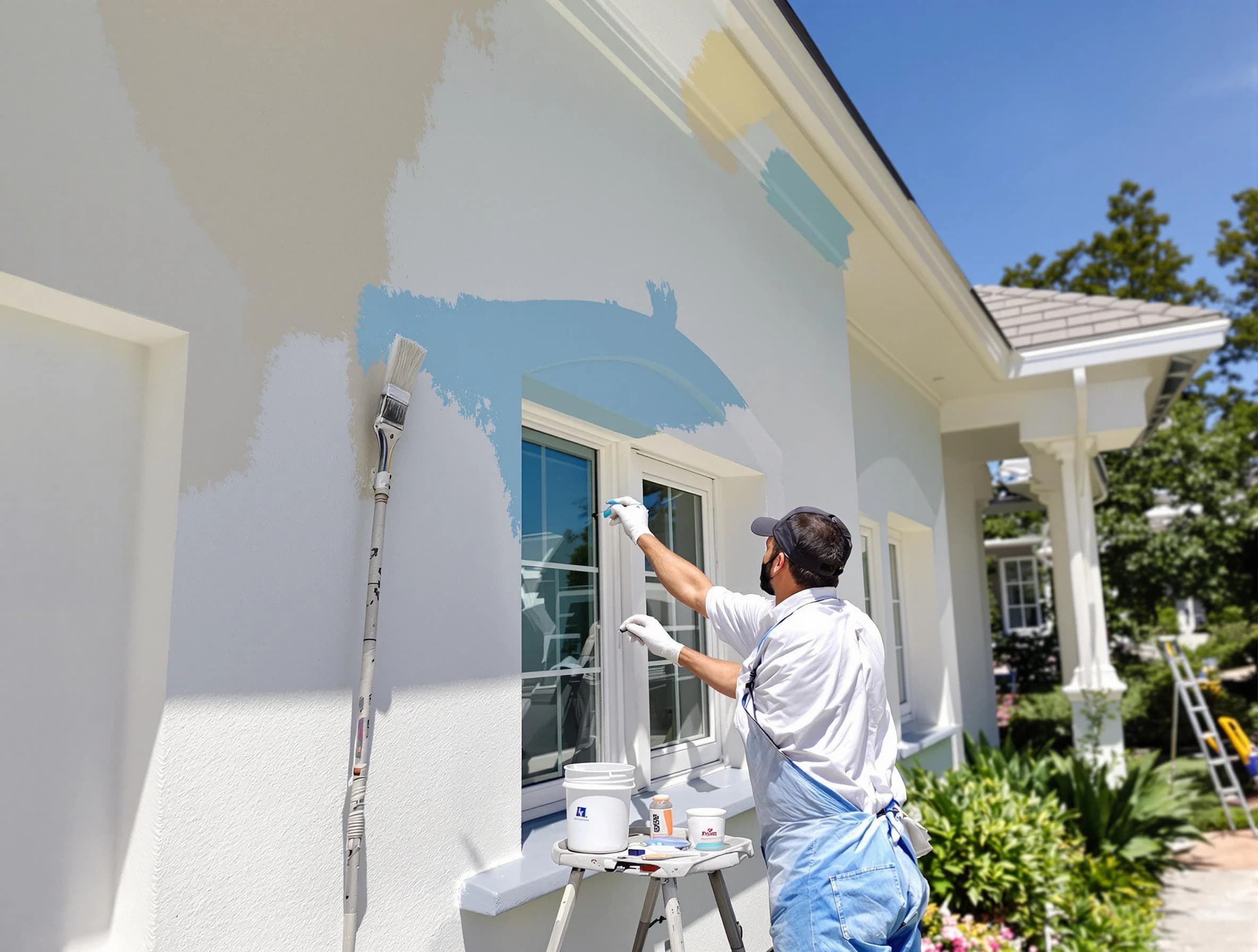 Tallmadge House Painters professional painting the exterior of a house in Tallmadge, OH