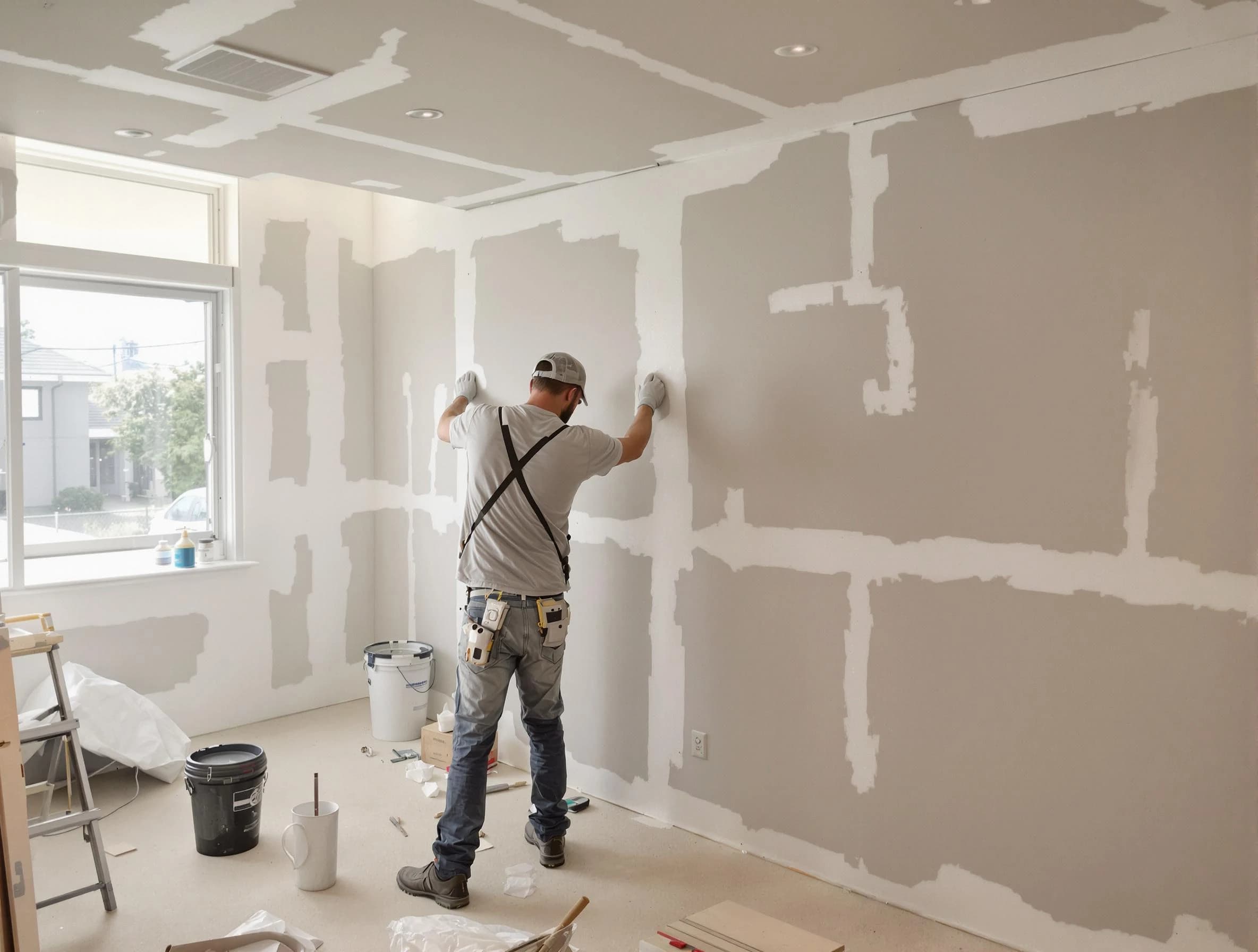 Tallmadge House Painters performing drywall taping and mudding in Tallmadge